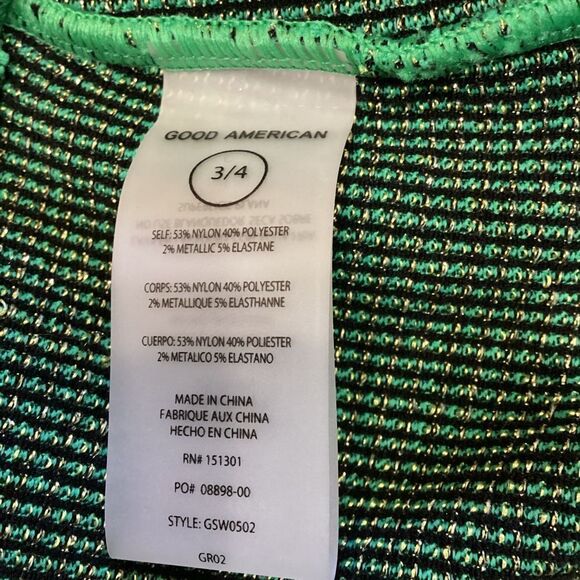 NWT Good American Crinkle One Shoulder Top Large - Picture 5 of 8